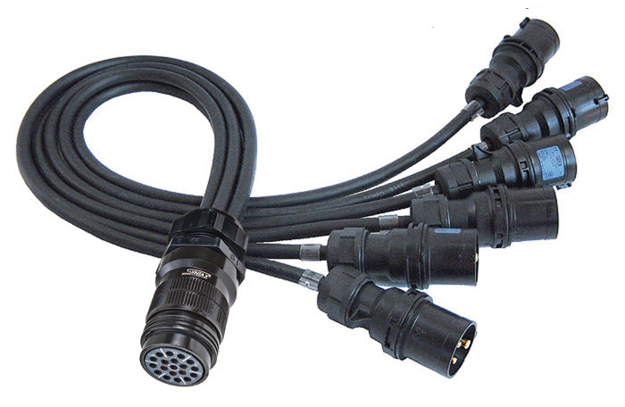 Socapex - 6x16A Plugs (Fan in)